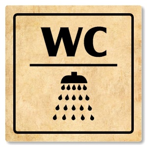 WC, sprcha, 118x118mm, pergamen, Arizona